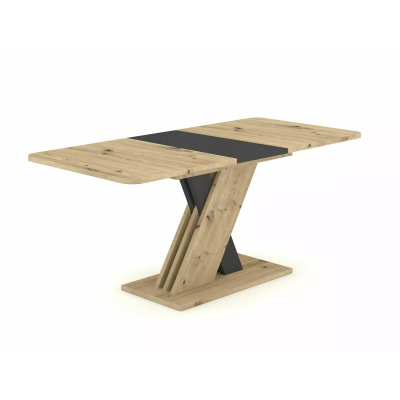 Стол обеденный SIGNAL EXEL дуб артизан/антрацит 140-180/85